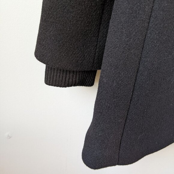 J. Crew Black Lodge Coat in Italian stadium-cloth wool, size 4 and NWT - Picture 4 of 11
